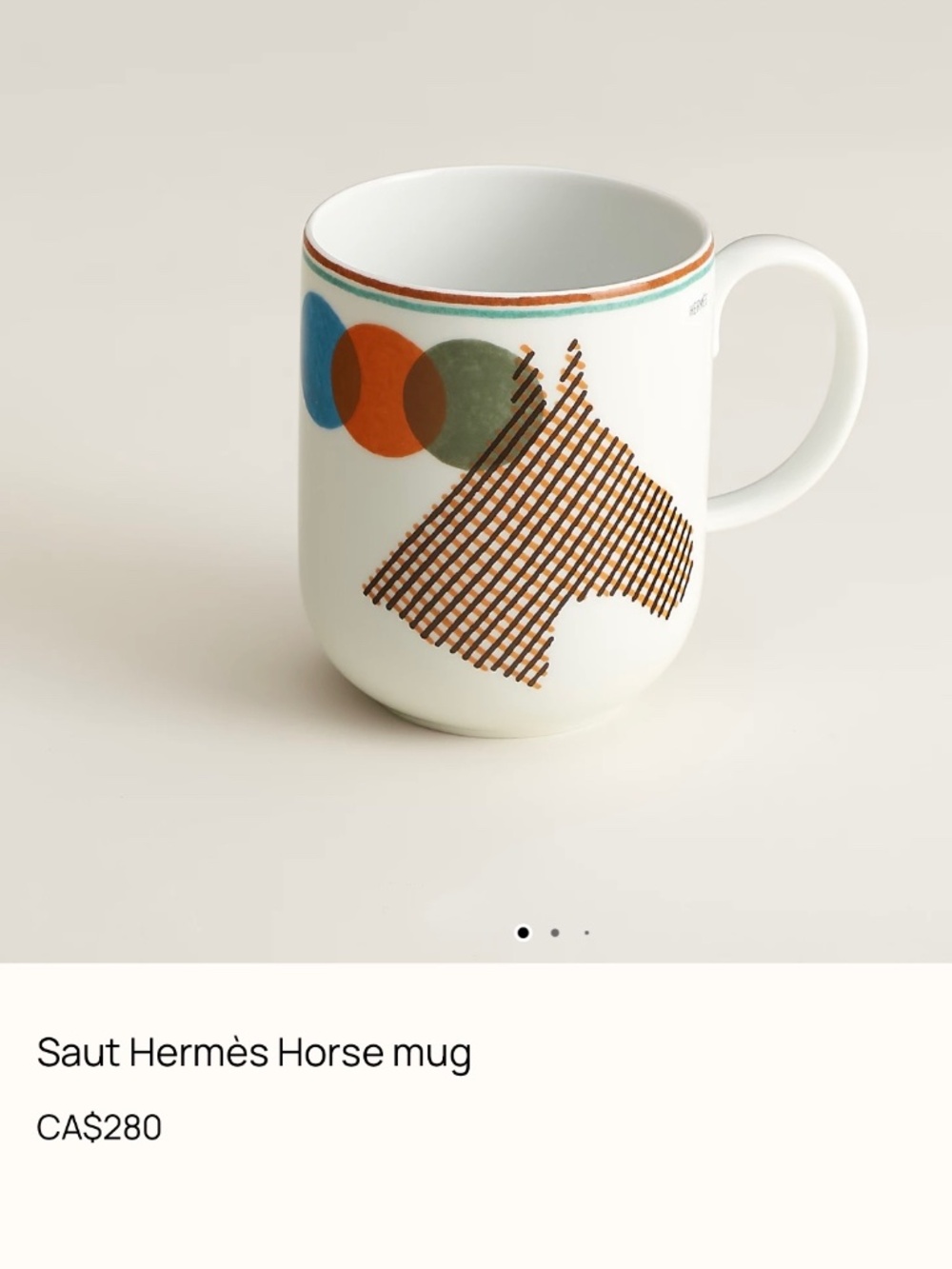 NEW in box HERMES Saut hermes Horse mug cup coffee animal giftable tableware